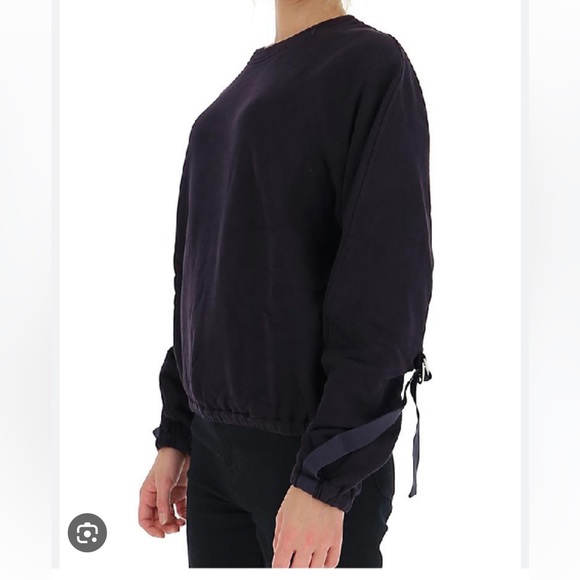 Helmut Lang Buckle Cuff Cotton Sweater dark  Navy Large Like New condition $350 - Picture 7 of 11